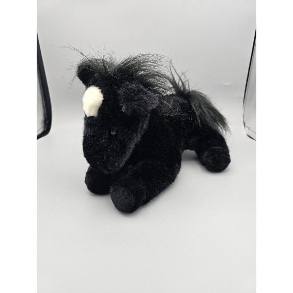 Vintage 2002 Wishpets Diamond Black Horse Plush Stuffed Animal Toy 92030 Rare